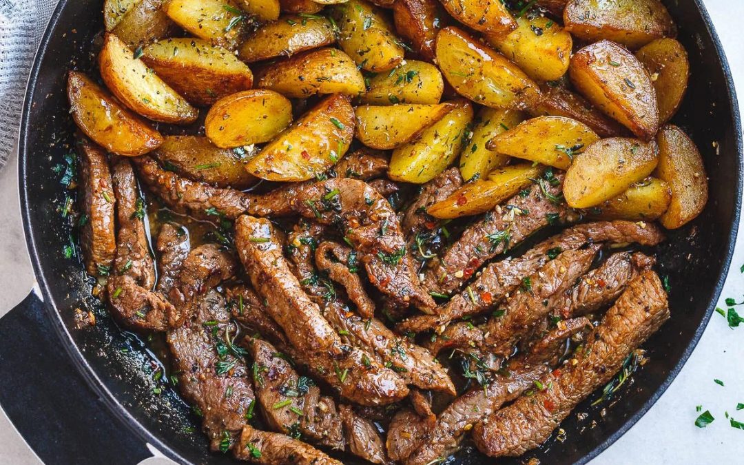 Garlic Butter Steak and Potatoes Skillet