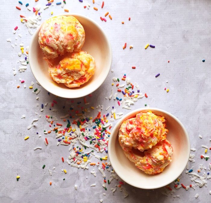 Easy Easter Coconut Ice Cream