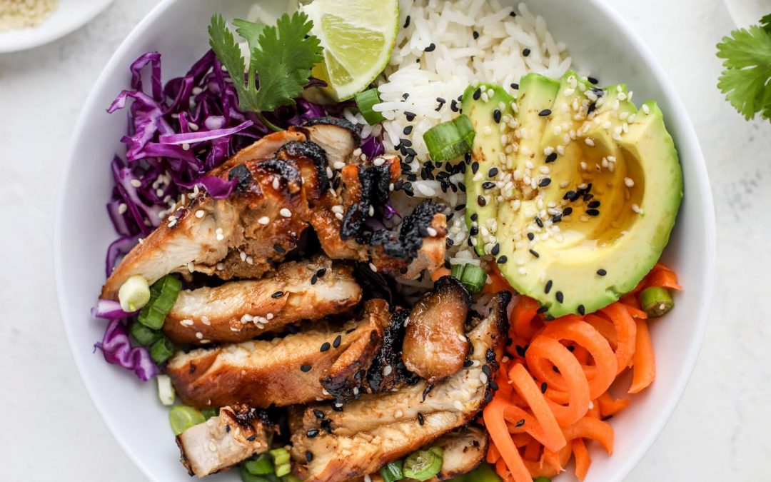 Sesame Soy Chicken with Coconut Rice
