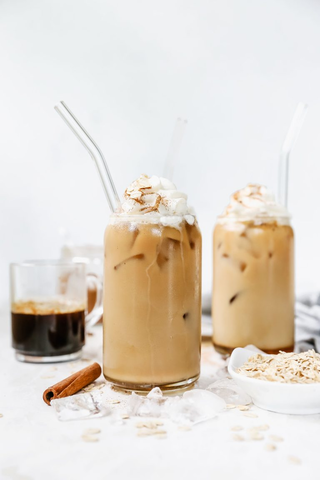 ICED MAPLE CINNAMON OAT MILK LATTES