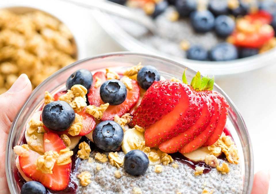 Chia Pudding with Coconut Milk and Berries