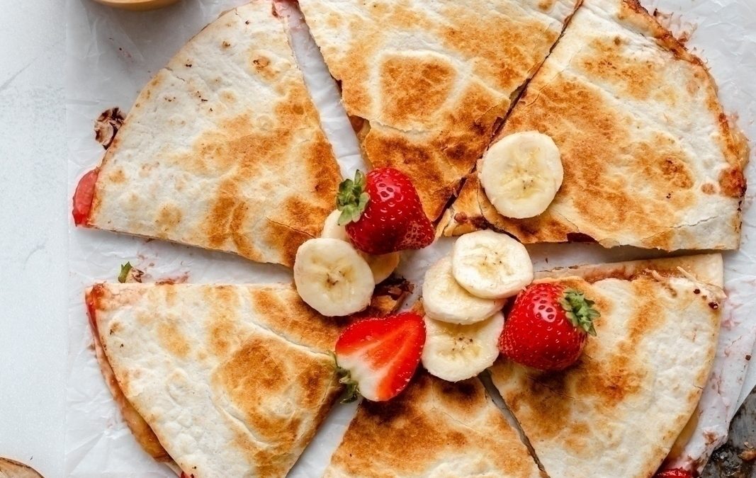 Peanut Butter Strawberry Banana Quesadilla